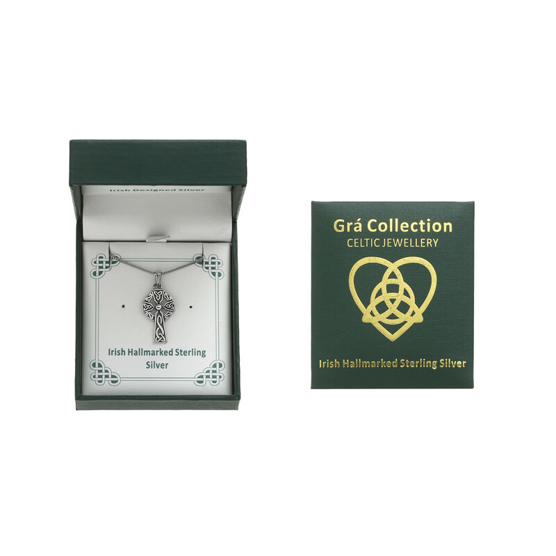 Grá Collection Celtic Cross Large Pendant Sterling Silver